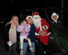 Shelby, Finley, Tammy and Andre with Santa