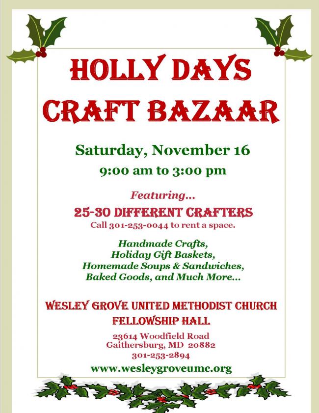 Holly Days Craft Bazaar and Luncheon